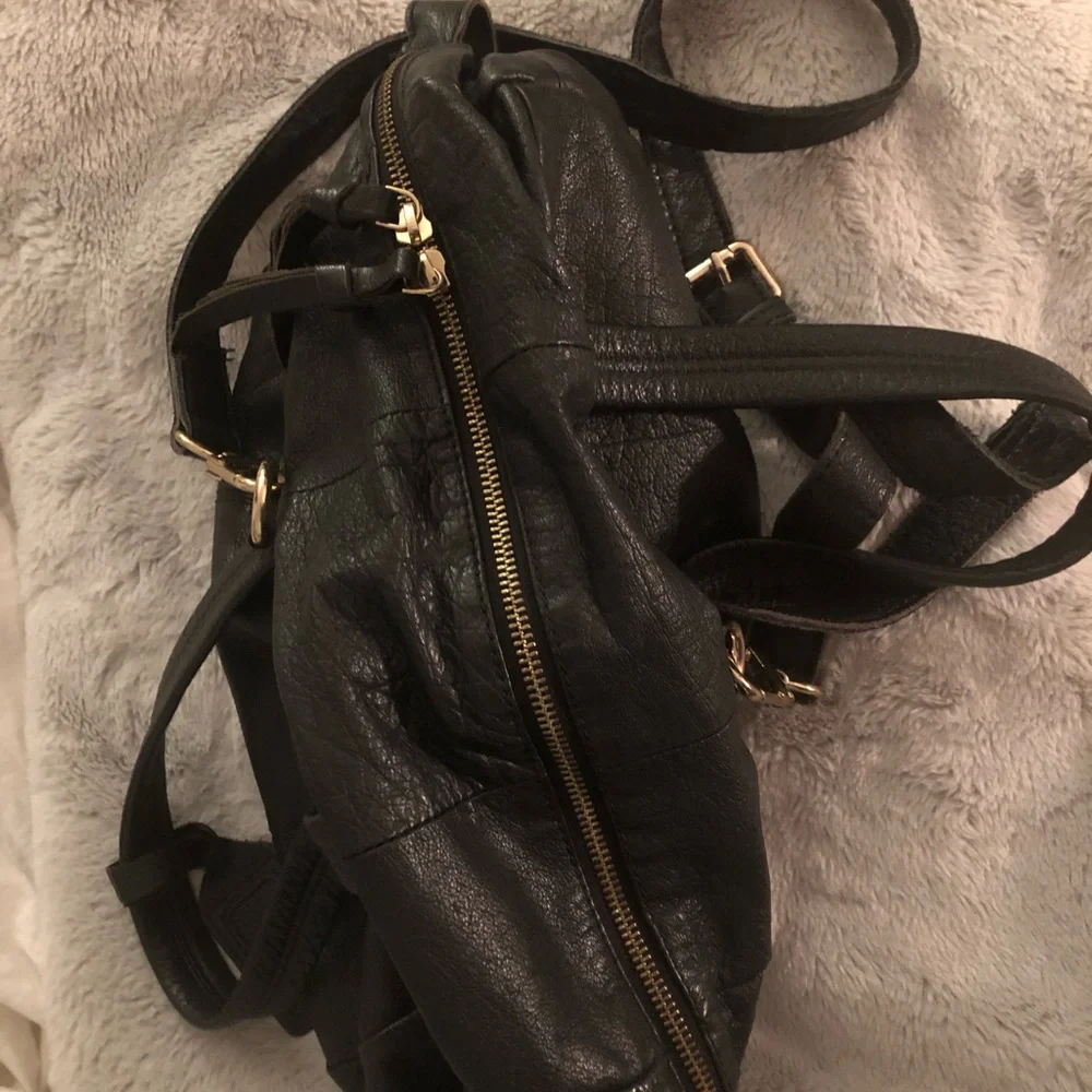Top shop Black Leather Tote Handbag - Classic
